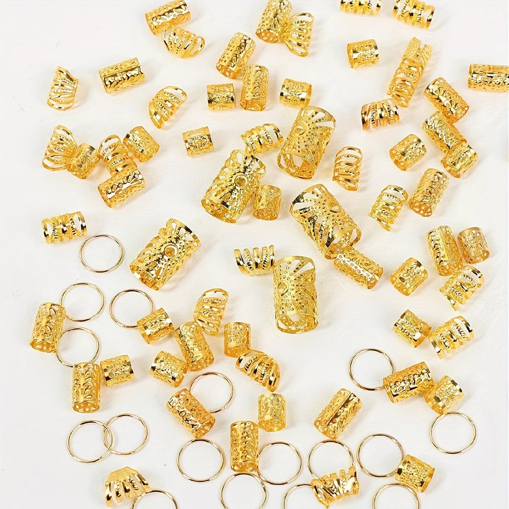 pcs European and American popular DIY wig dreadlocks jewelry accessories hollow braids hair extension ring jewelry