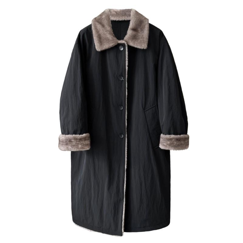 Johnature Korean White Duck Down Long Coat Contrasting Fur Collar  Women Winter Casual Warm Comfortable Jackets