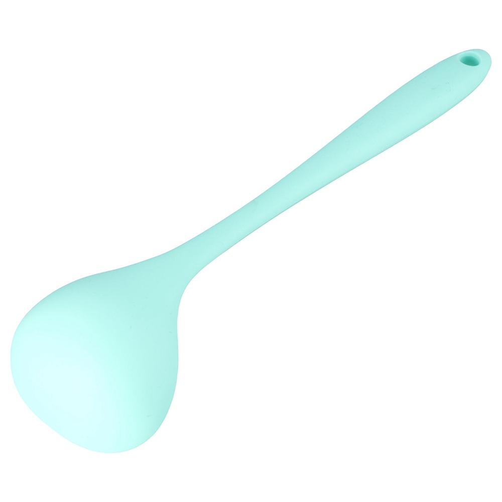 Kitchen Multifunction Curved Handle Non-stick Dinnerware Tableware Soup Ladle Serving Spoon Scoop
