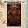 Landscape Theme Soft Beach Towel Personalized Custom Name Text Towel Portable for Beach Pool Travel