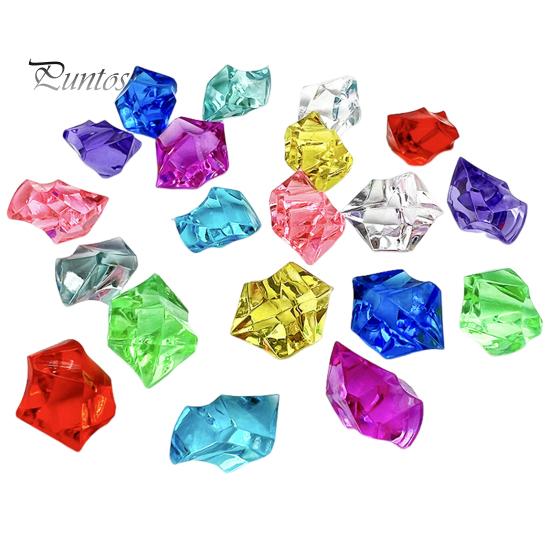 

1 упаковка, сверкающий акриловый наполнитель для аквариума с драгоценными камнями, яркие полированные реалистичные наполнители для ваз неправильной формы, искусственные ледяные камни разноцветный