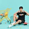 Li-Ning Ping Pong Series Pattern Print Round Neck T-Shirt Unisex Tops Black ATST031-3