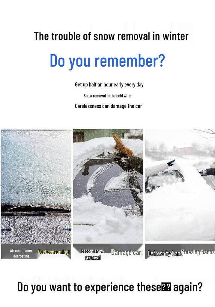 Winter Windshield Snow & Frost Shield with Heat Insulation
