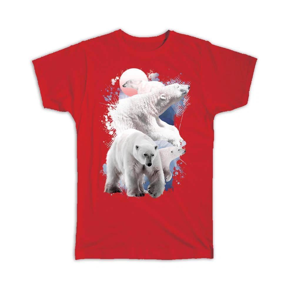 Gift T-Shirt : Polar Bears Wildlife Wild Animal Winter Bear Photography Cute 3XL