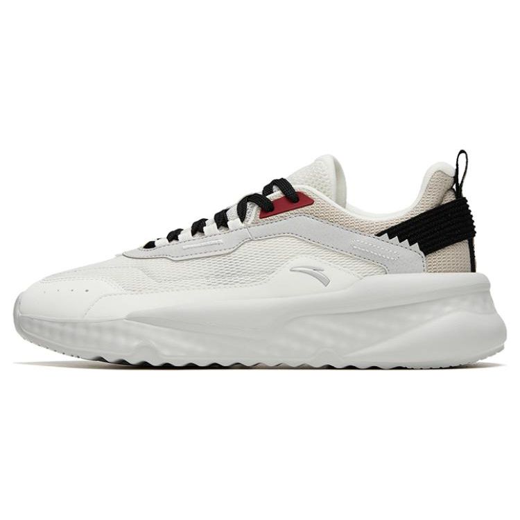 Anta Unrestrained Series Fabric Comfortable Trendy Slip Resistant Wear Resistant Low Top Sports Casual Shoes Men Sneaker White Black 112518830R-2