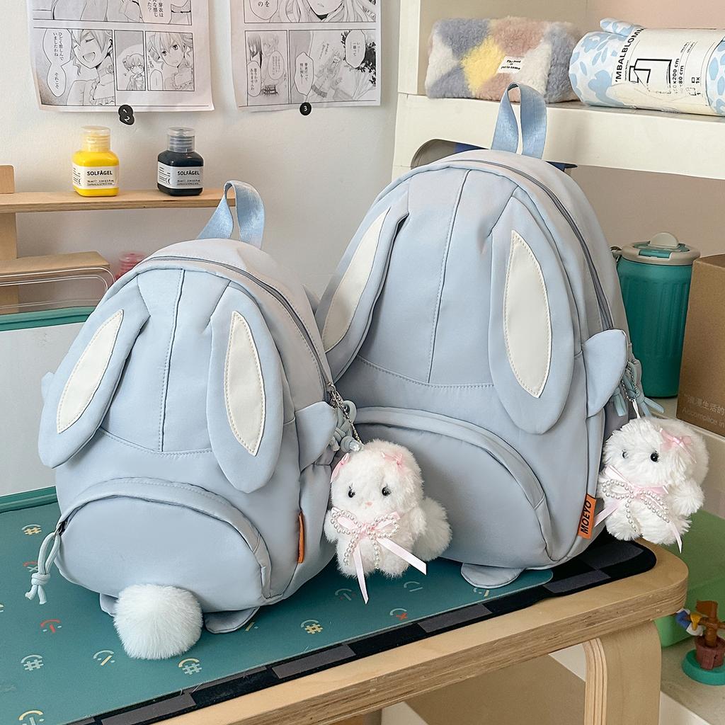 School Bag New Large and Small Rabbit Cartoon Cute Children's Backpack, Girls' Small School Bag, Ultra-light Travel Backpack