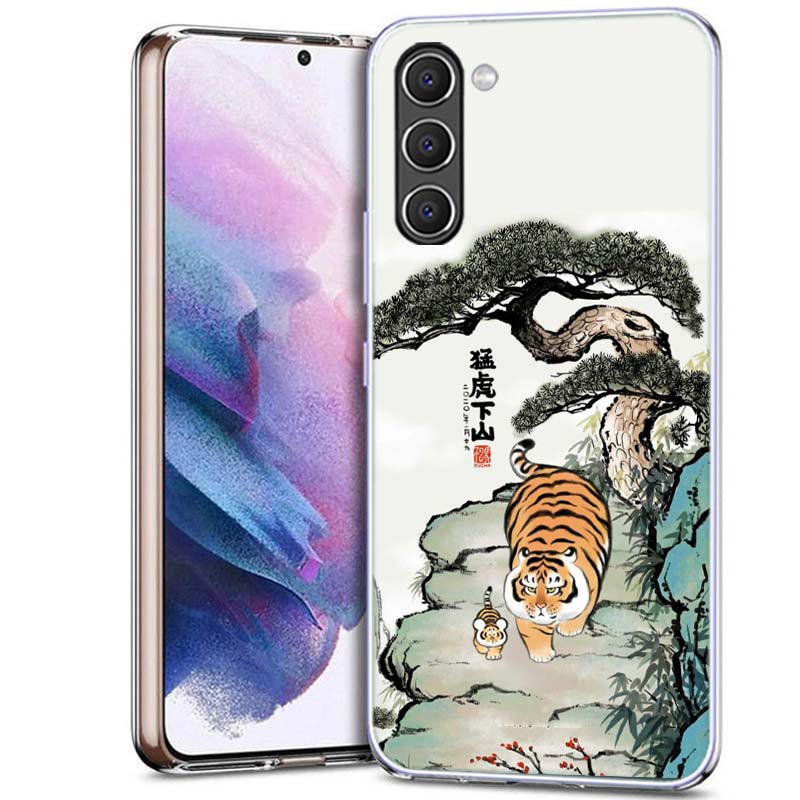 Cartoon Fat Tiger Phone Case for Samsung A54 A14 A24 A34 A17 A37 A57 A55 A35 A25 A15 A13 A23 A33 A53 A07 A05S A04S A03 A73 Galax