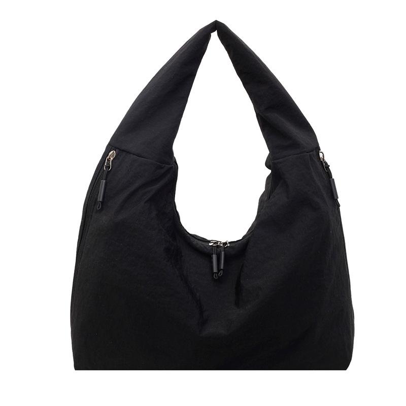 Japan and Korea Lazy Wind Washed Canvas Bag Large Capacity Shoulder Handbag Literary Youth Solid Color Commuter Cloth Bag