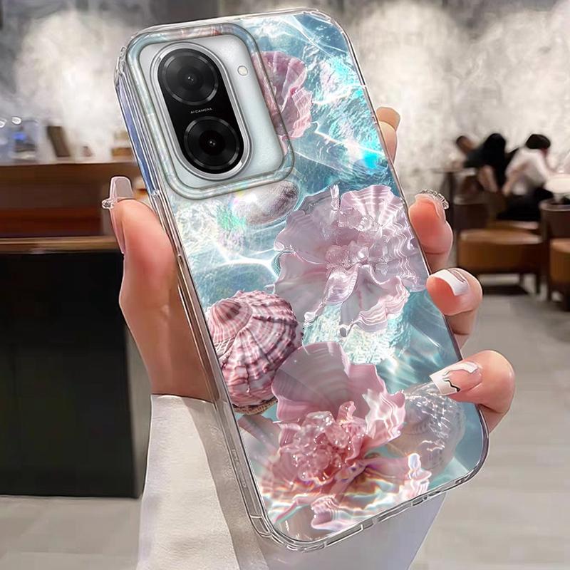 Summer Seashell Girls Women Case For Xiaomi Redmi 14C 13C 10 9A 9C Note 14 13 12 11 10S 9 8 Pro Plus A5 A4 A3 A2 A1 Fundas Cover