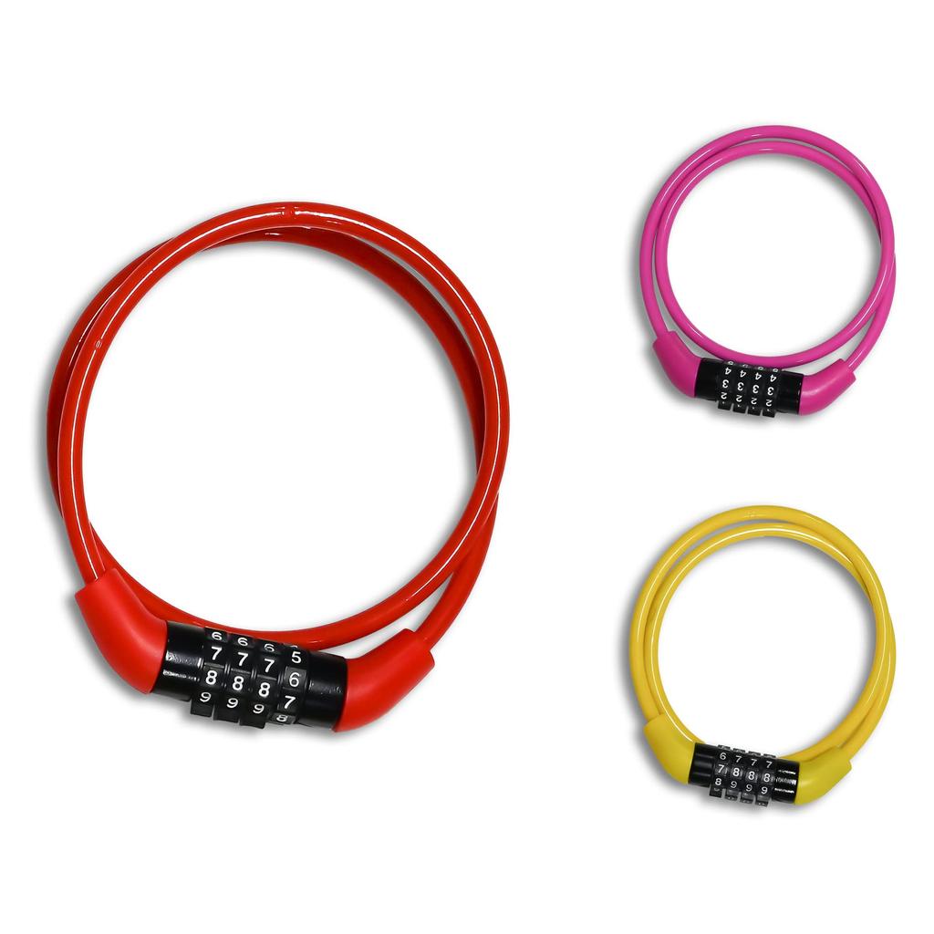 SAGISAKA Bicycle Lock Small My Dial Lock 60cm Red 44160
