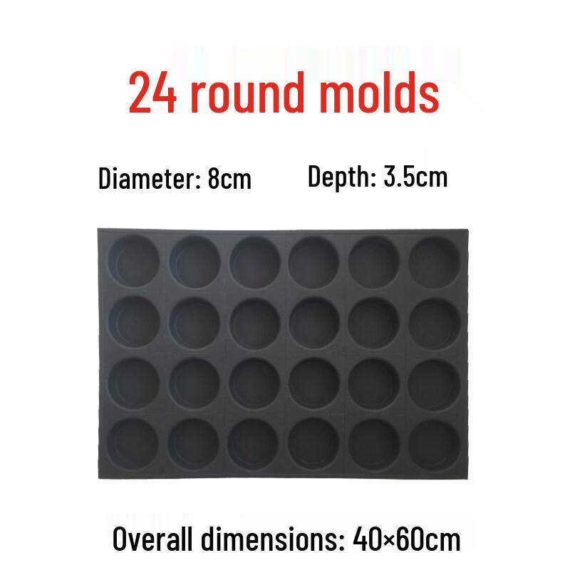 Commercial 24-Cavity Round Egg Tart Mold