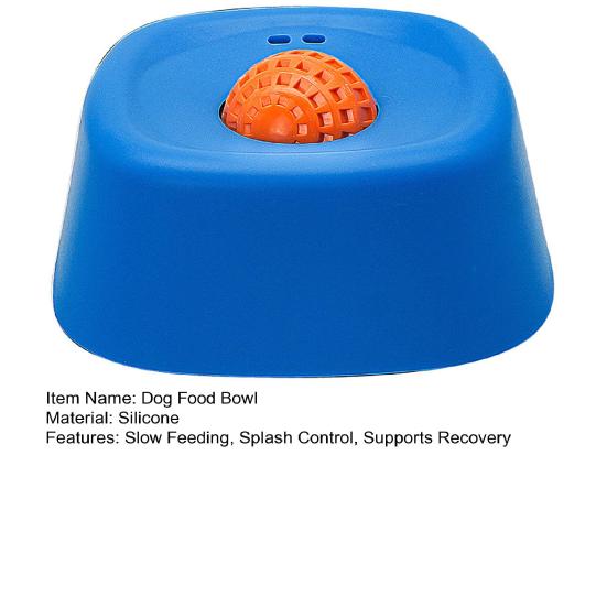 Dog Licking Ball Slow Feeder Semi-Liquid Foods Anti-Splashing Pet Slow Feeding Bowl Food-Grade Silicone Dog