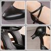 Leather Waltz Shoes Women's Modern Dance Shoes Dance Hall Tango Jazz Latin Shoes Girls Women's Dance Mid-heel