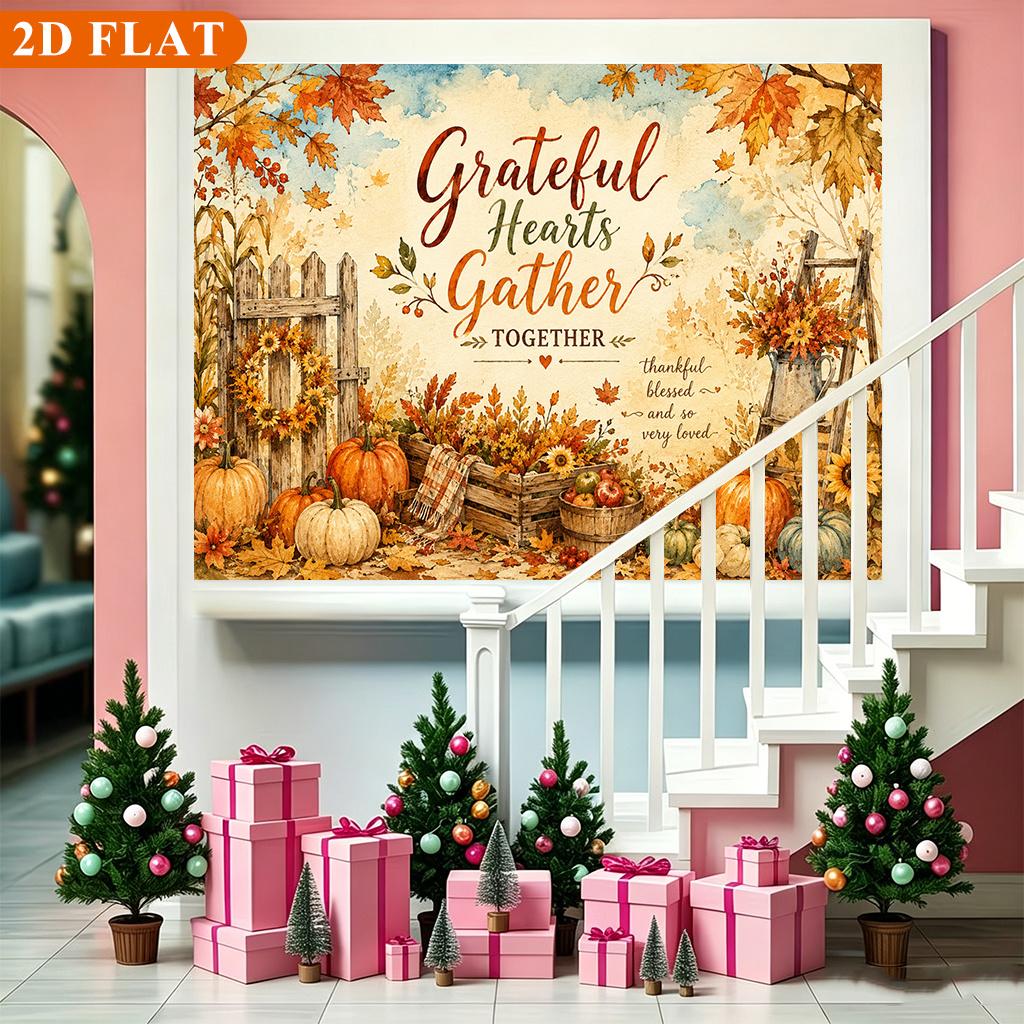 1 piece of 2D flat banner, with the theme of "Harvest and Abundance in Autumn"zyc