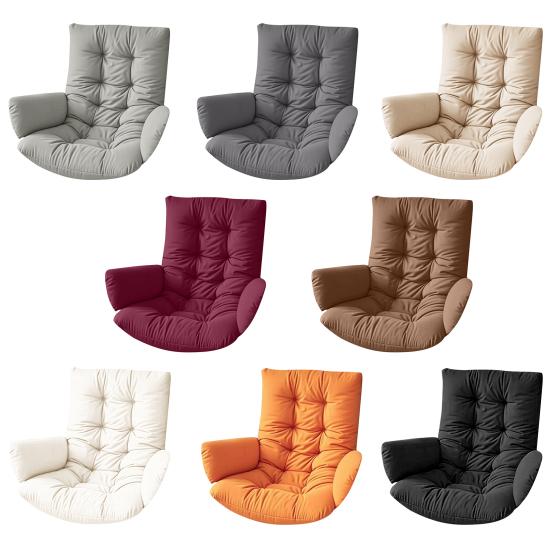 Waterproof Egg Chair Cushion Thicken Patio Hanging Basket Chair Cushion Egg Chair Cushion with Armrests for Indoor Outdoor Basket Swing