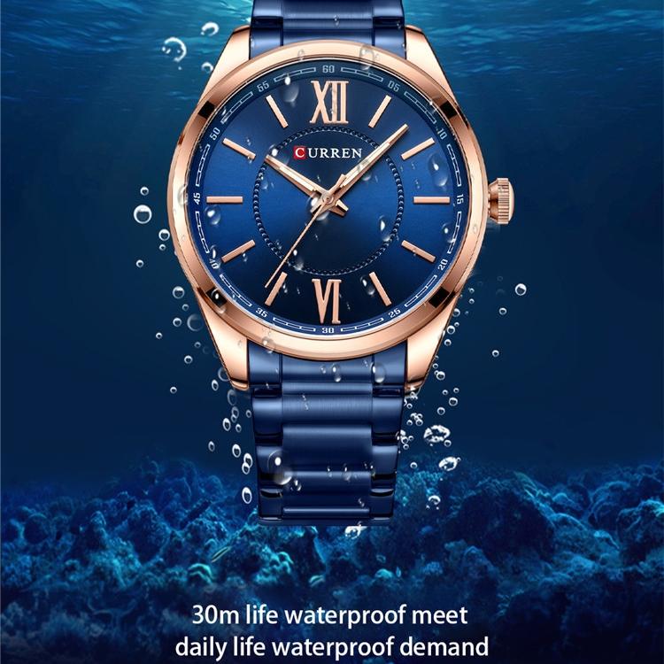 CURREN Men's Sports Watch Men's Quartz Steel Belt Business Sports Watch