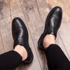 Men's Large Size Spring Leather Brogue Shoes - Casual & Formal Lace-up Low-tops