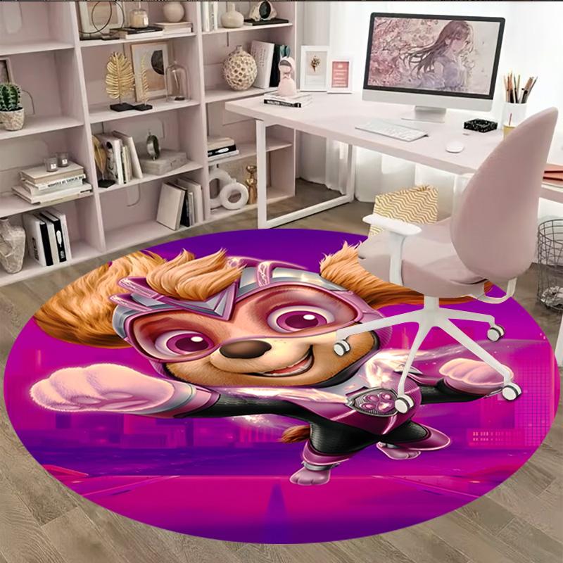 1pc Paw9 Carpet, Round Rug, Comfortable, Suitable for Entryways, Living Rooms, Office, And Bedrooms, Christmas Decoration