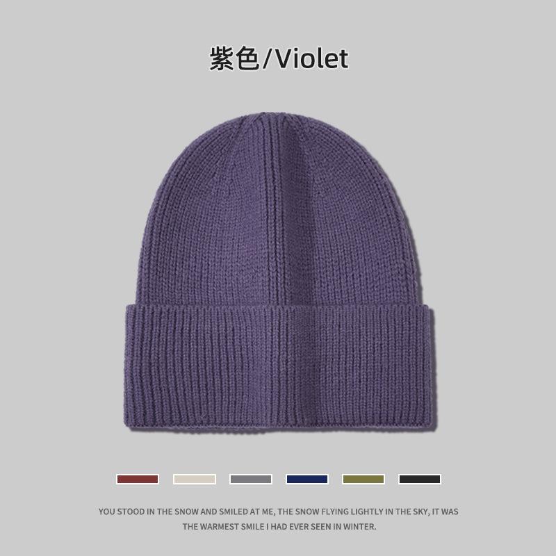 Knitted hat men's autumn and winter big head circumference light board wool hat, ear protection, warm cold hat, retro ruffian melon fur hat women