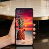 S-Summer P-Pineapple Soft Silicone Black Cover Phone Case For Samsung Galaxy A73,A72,A71,A70,A53,A52,A51