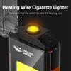 Thermal Wire Lighter With Flashlight Windproof Cigarette Light Portable Type-C Rechargeable Edc Flashlight For Outdoor Emergency