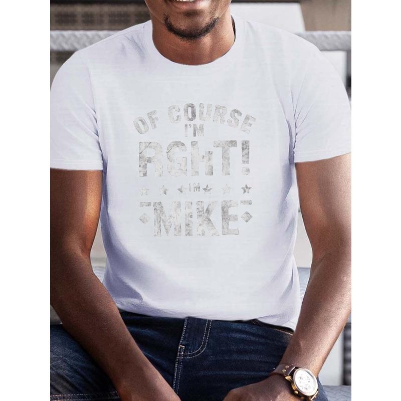 European sizes Men's Graphic Tee - Crew Neck T-Shirt with Slight Stretch, Casual Regular Fit Knit Fabric Top for Adult, Geometric Pattern
