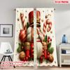 Set Of 2 Flat Printing Popular Christmas Curtains Nutcracker Winter Ornaments Digital Printed Polyester Drapes Festive Curtain