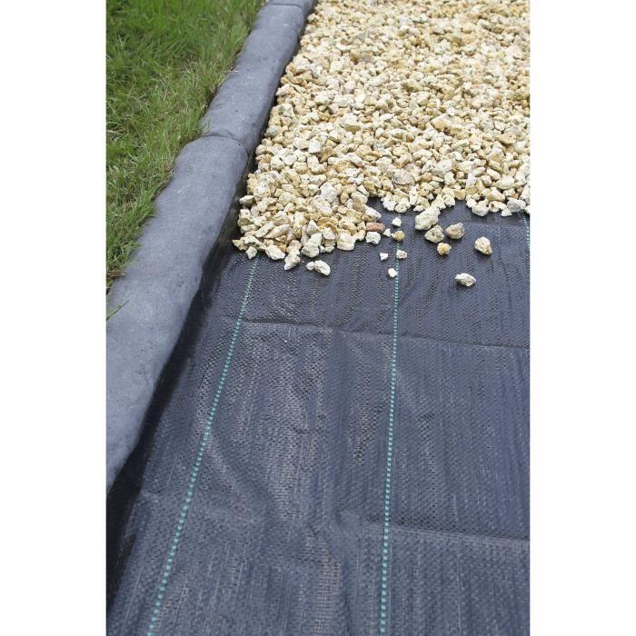 Black Landscape Weed Control Fabric 3.30 X 5 M, UV Treated, 100 G/m² - Weed Barrier Ground Cover