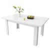 Dining Table 120*70cm, with Storage, Rectangular, Coffee Leisure Table, Modern Simple, Open Storage, Space-Saving, Multifunctional, White