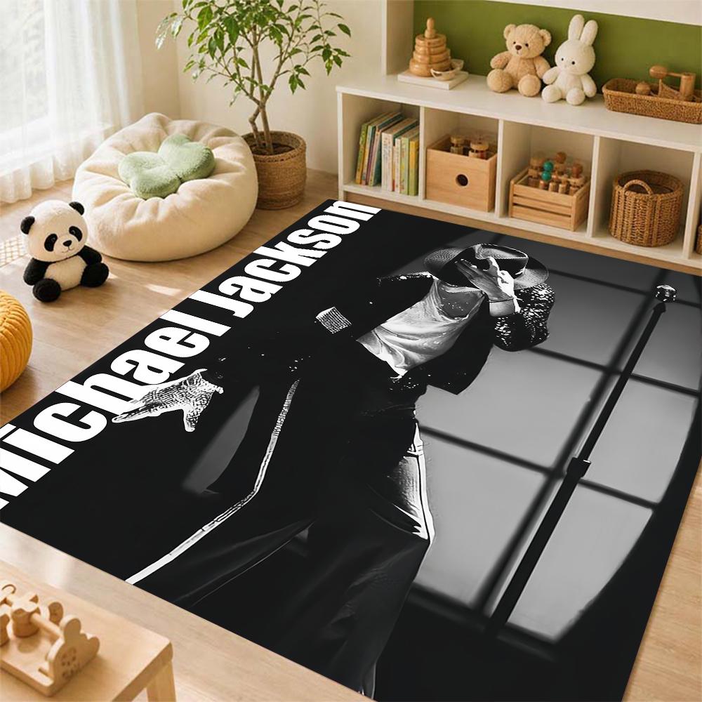 Michael Jackson Pop Rectangular Rug Nonslip Durable Carpet For Girls Bedroom Play Area Home Decor New Year Gift