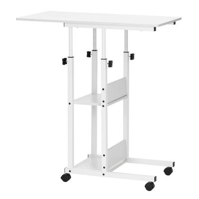 Mobiles Büro - - Laptop-Tisch - Höhenverstellbar 76-86 cm - Weiß - Modernes Design