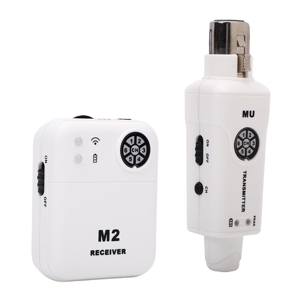 2,4 GHz Kabelloses In-Ear Monitor System Sender Empfänger Set 6 Kanal Frequenz mit Monitor Kopfhörern Plug and Play Wiederaufladbar 8ms Lo