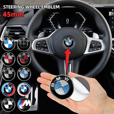 45MM Auto Lenkrad Abzeichen Emblem Aufkleber Auto Styling Für 1 3 5 7 Serie M Performance M3 M5 F01 F20 F10 F13 F16 F34 E84