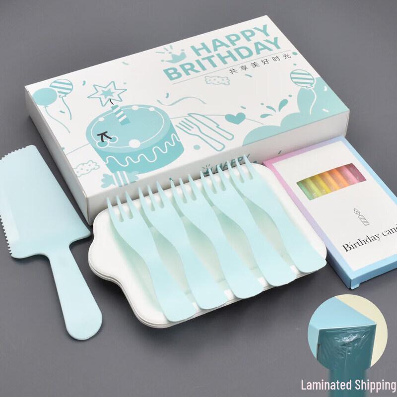 

Disposable Birthday Cake Plastic Tableware Set