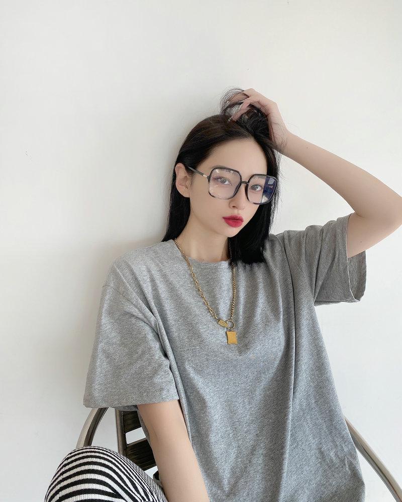 2022 European Style Women's Plus Size Casual Solid Color Short-Sleeve Summer T-Shirt