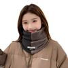 SAYI Winter Double-Layer Warm Neck Gaiter: Unisex Color Block Pullover Scarf for Cycling & Cold Protection