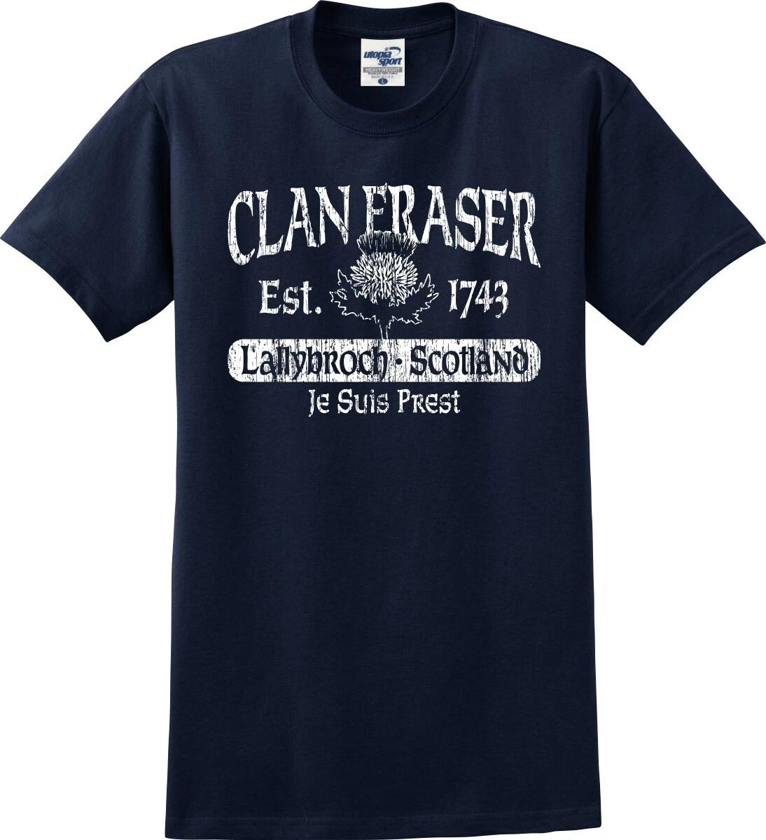 Clan Fraser Lallybroch Scotland Thistle Unisex T shirt (S-5X) 2XL