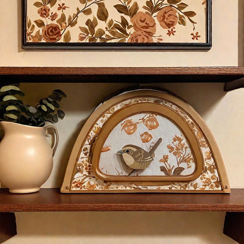 1 pár dřevěných rustikálních ptáčků nástěnné dekorace do obývacího pokoje barevné létající ptáky dekorace roztomilé domácí dekorace obrazy