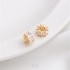 14K Gold-Plated Zircon Spacer Beads for DIY Jewelry