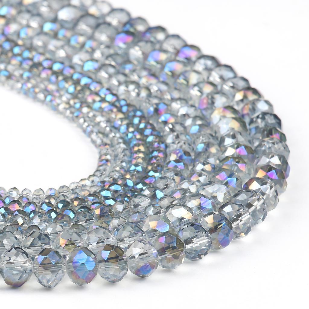 3 4 6 8mm Facettierte Rondelle Kristallglasperlen Österreich Kristall Abstandshalter Lose Perlen Für Schmuckherstellung DIY Armband Anhänger Zubehör