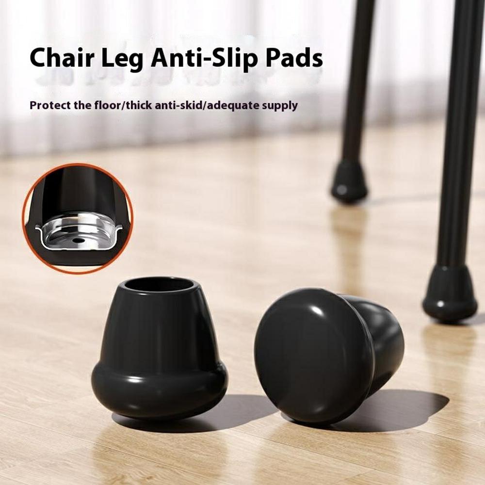 4Pcs Size L Chair Leg Covers Anti Scratch Floor Protectors Non Slip Silicone Furniture Feet Pads for 22-25mm Diameter