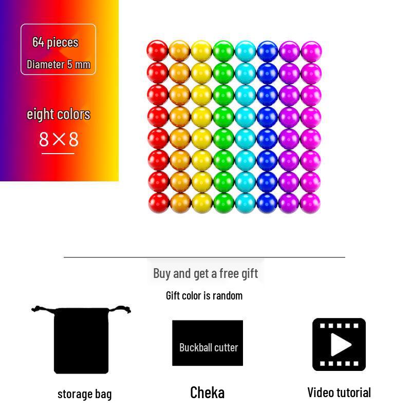 Buck Ball 1000: Magnetic Balls & Sticks Educational Set for Decompression & Creativity
