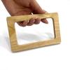 Wooden Bag Handle Decorative  Square Wood Strap Solid Color Hand Bag Replacement Accessories Diy Women'S Clutch Bag Handle