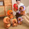 Non-Toxic New Vegetables Hat Capybara Plush Toy Simulation Capibara With Carrot Eggplant Pumpkin Stuffed Animals Birthday Gift