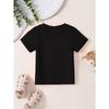 Kids Summer Crew Neck Short Sleeve T-Shirt with Cartoon Mermaid Print