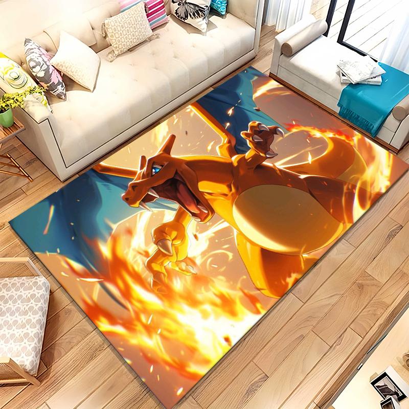 

Charizard Charmander Pokemon Living Room Non-Slip Area Rug Soft Carpet for Bedroom Kids Playroom Sofa,Home Decor Doormat Gift 40x60cm