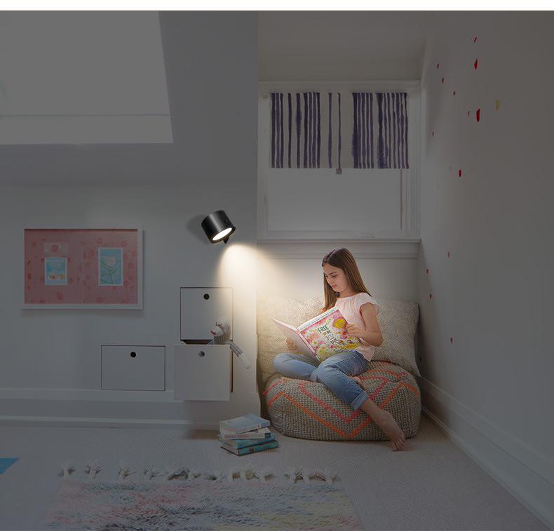 360° Rotating RGB Magnetic Wall Light with Motion Sensor & Remote