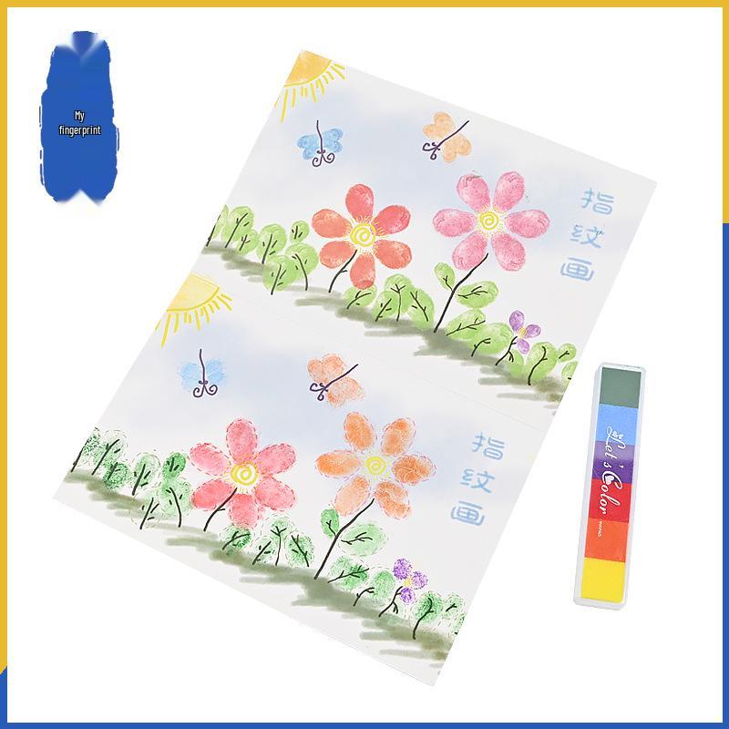 DIY Fingerprint Art Kit for Kindergarten: Ten-Finger Painting and Experiments