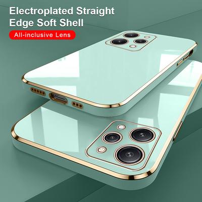 Odporny na upadek 6D Eleplating miękki silikonowy futerał na telefon do Redmi 12 / 12C Redmi Note 12 4G 5G Note 12 Pro +