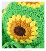 Korean Sunflower Lotus Leaf Brim Handmade Crochet Wool Basin Hat Women'S Autumn Winter Warm Sweet Knitted Bucket Hat
